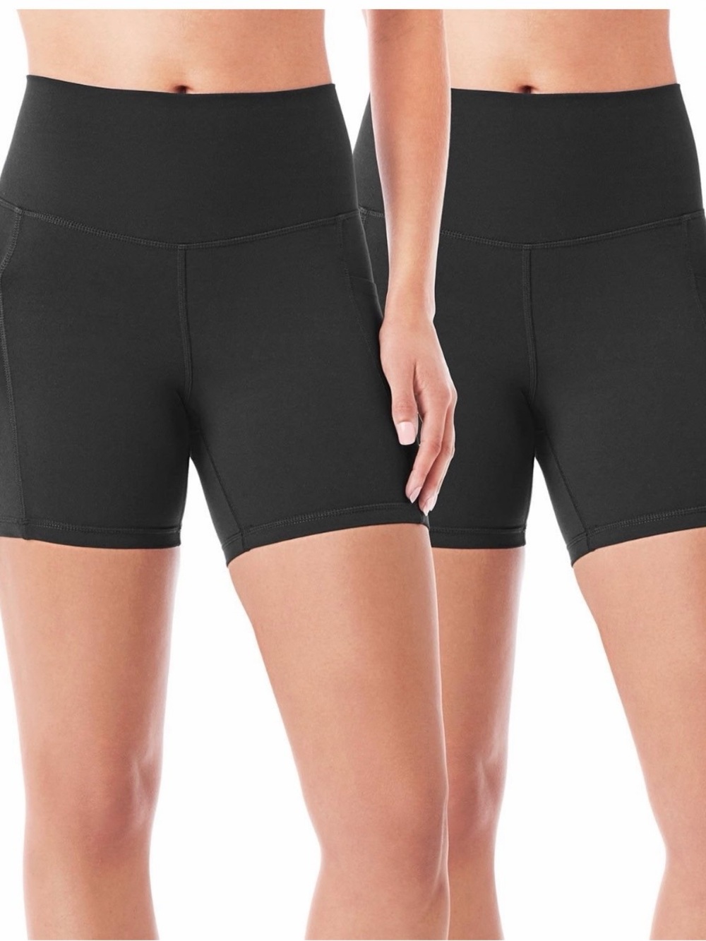 Member's Mark High-Rise 5" Bike Shorts - Black (2-Pack)